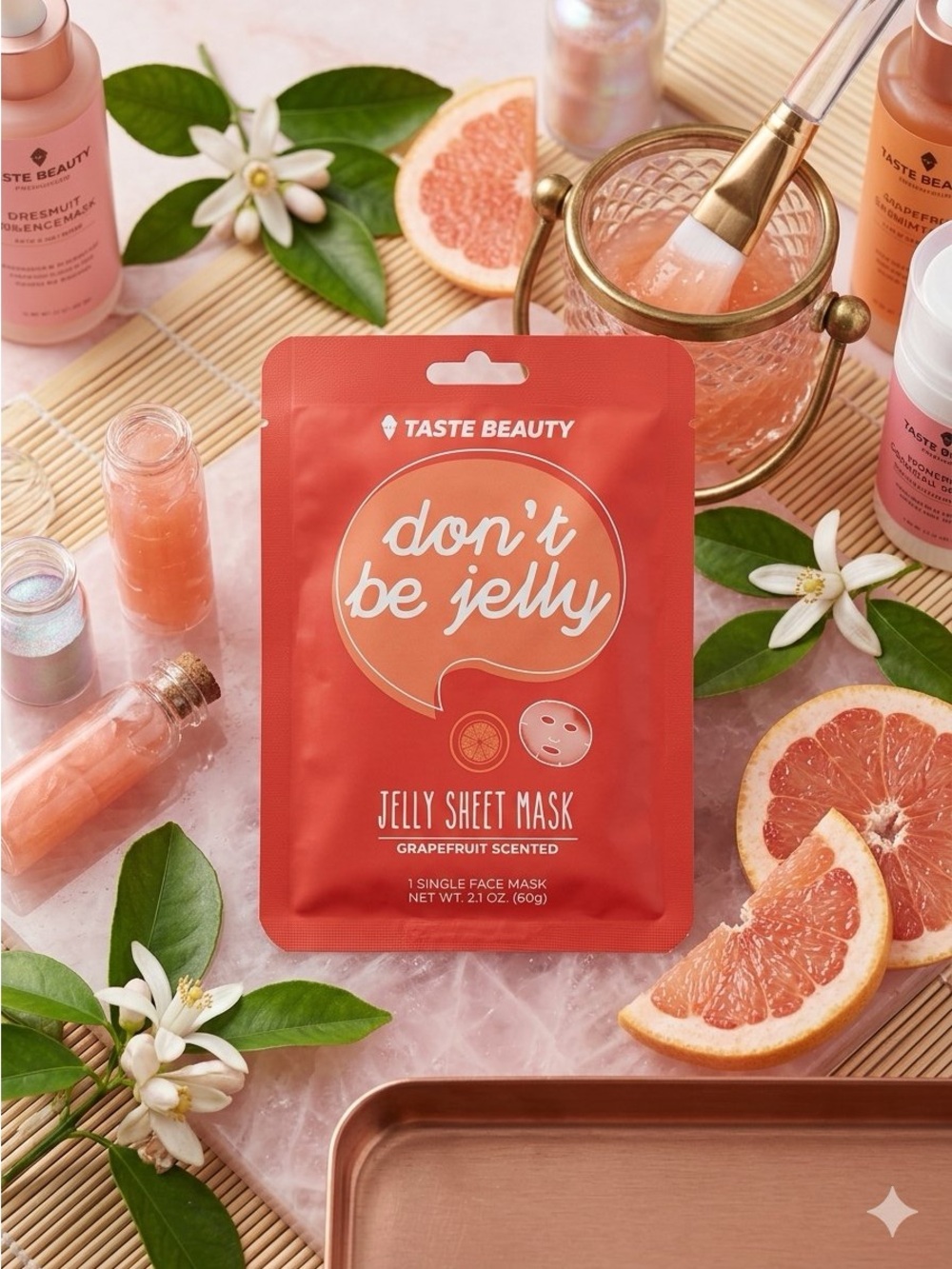 Taste Beauty Don’t Be Jelly Grapefruit Jelly Sheet Mask — Coral